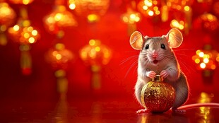 金鼠贺岁 喜庆新年氛围浓