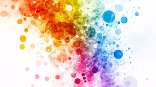 缤纷炫彩的梦幻圆点背景