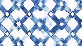 蓝白几何水彩无缝图案