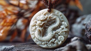 玉石龙形吊坠精致美观