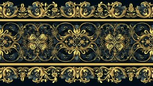 华丽黑金欧式古典花纹图案