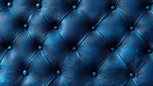 深蓝色皮革软包纹理特写