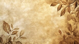 复古叶纹背景图
