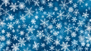 蓝色雪花背景图