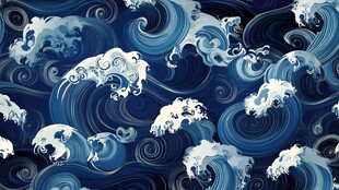 日式海浪纹理图案