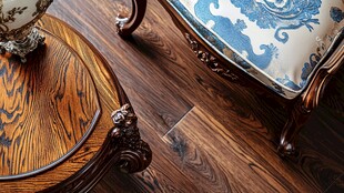 复古实木家具与精美地板