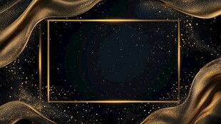 黑金奢华背景 金色框架质感