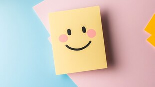笑脸便签纸 清新多彩背景