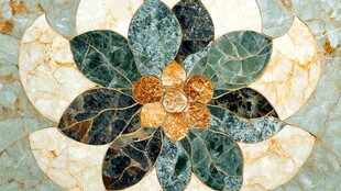 精美花叶拼花瓷砖图案