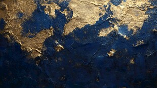 金色纹理蓝色背景艺术画面