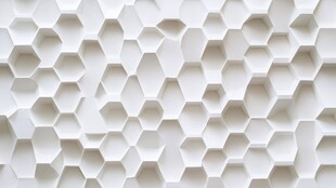 白色立体六边形墙面纹理