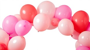 粉色系气球拱门装饰