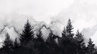 水墨山林图
