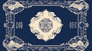 中式古典花纹边框图案