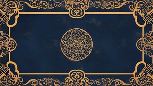 中式黑金典雅边框背景图