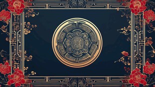中式古典花纹背景图案