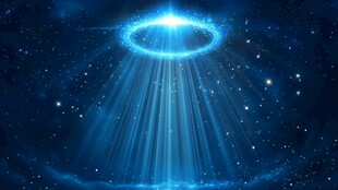 梦幻蓝色宇宙神秘光环