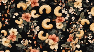 腰果花卉图案的精美设计