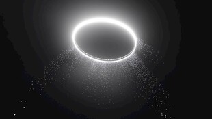 发光悬浮圆环粒子特效