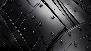 黑色铆钉金属装甲纹理