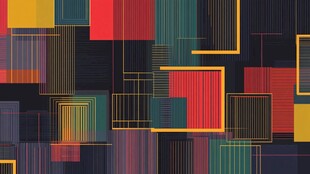多彩几何方块抽象图案