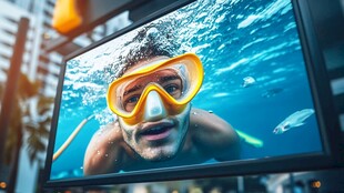 屏幕中潜水者的奇幻瞬间