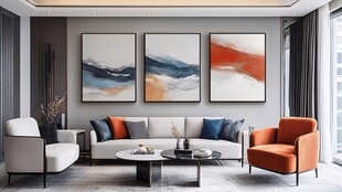 现代简约风客厅艺术空间