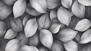 黑白叶片纹理背景图案