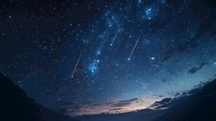 夜空流星璀璨美景