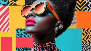 时尚黑人女性的多彩风采