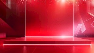红色炫酷舞台展示背景