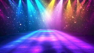 梦幻炫彩舞台灯光背景