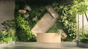 室内绿植墙接待区景观