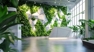 室内绿植墙打造清新空间