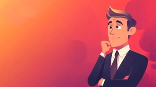 沉思的商务男士