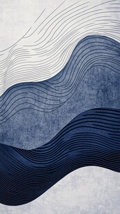 蓝白波浪抽象纹理图案