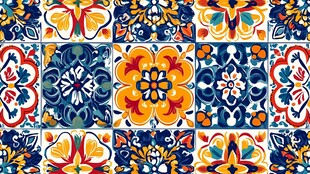 多彩异域风瓷砖图案设计