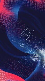 动感红蓝渐变波点抽象背景