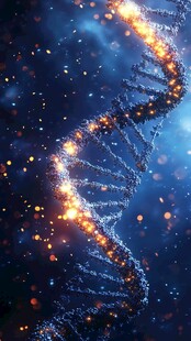 闪耀的DNA双螺旋结构