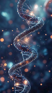 DNA双螺旋结构的梦幻呈现