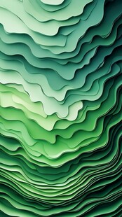 渐变绿波浪纹理背景图