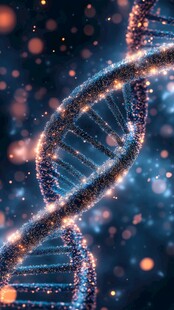 梦幻DNA双螺旋结构图像