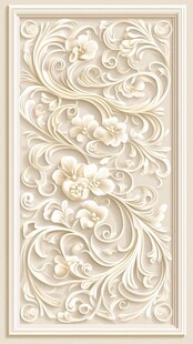 精美花卉浮雕装饰图案