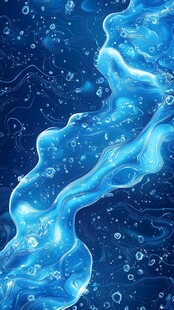 蓝色梦幻流动水波背景图