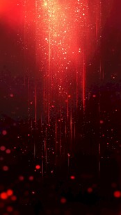 红色梦幻光效粒子背景