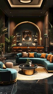 豪华现代风客厅室内设计