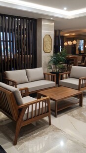 中式风格客厅舒适沙发组合