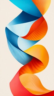 彩色螺旋抽象艺术图案