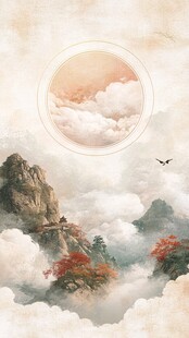 云海山间的诗意自然景观