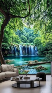 室内外融合的自然景观壁纸